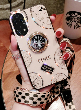 VOKASE 水钻适用华为p50pro手机壳新款p40十保护套新品por女款网红高档奢华个性创意硅胶防摔全包带挂绳支架