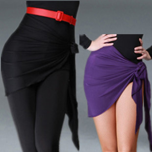 拉丁舞服臀巾練習一片裙子練功三角巾沙灘裹身裙女成人半身裙 新款