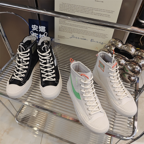 真皮K品牌增高厚底系带高帮鞋女