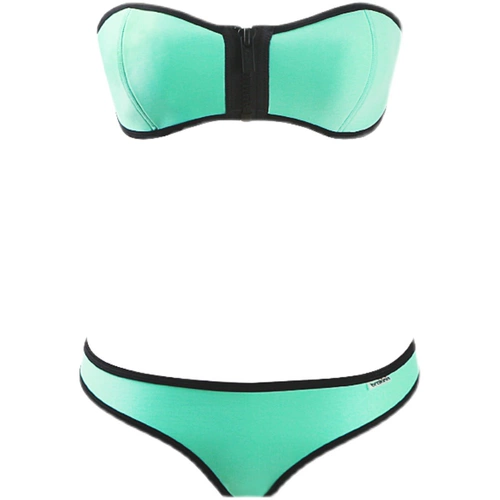 Купальник, сексуальный пляжный поддерживающий раздельный топ без лямок, европейский стиль