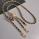 包包链条长款 斜挎圆球伸缩扣茶花皮卡链手机挂绳包包链简约纯色可调节长短背绳皮背带ins小香风金属挂链女款