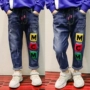 Quần jeans bé trai mùa thu 2019 mới mùa xuân và mùa thu quần trẻ em nước ngoài trong mùa đông trẻ em mùa thu phiên bản Hàn Quốc của quần áo trẻ em - Quần quần bé trai size đại