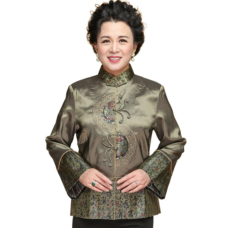 中年唐装女春季套装复古上衣中式女装年轻妈妈奶奶中国风春装外套