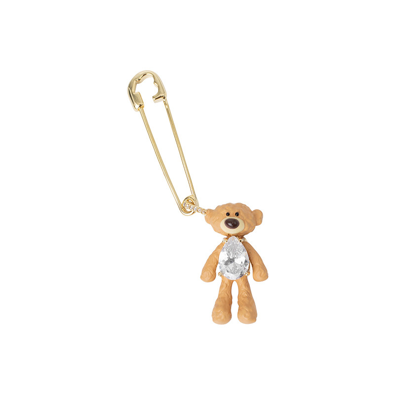 13DE MARZO 小熊玩偶高级感气质精致百搭耳坠时尚单只个性耳饰