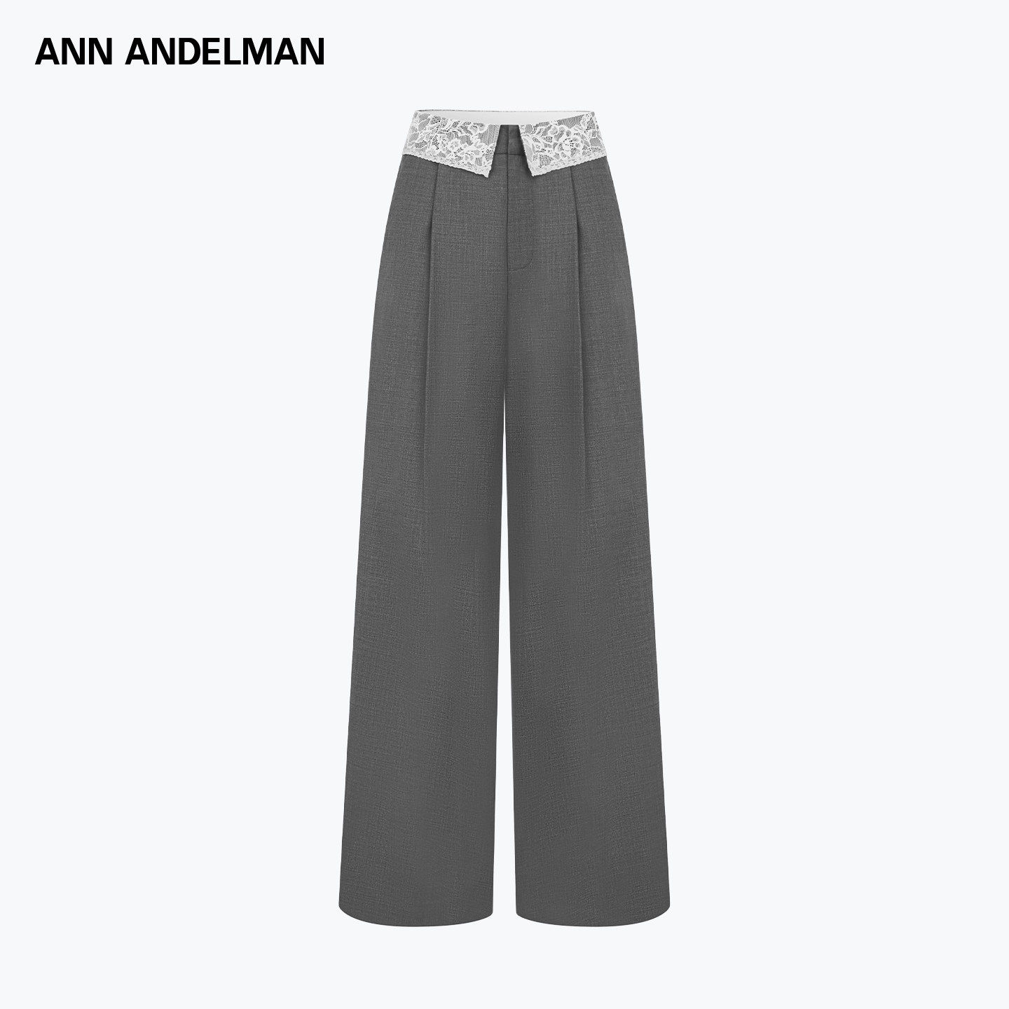 ANN ANDELMAN 2025年秋季新款休闲直筒蕾丝翻腰头西装裤子,女装/女士精品,西装裤/正装裤,淘宝优惠券,粉丝福利购,淘宝优惠卷