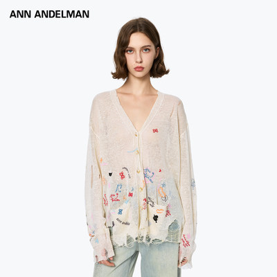 ANNANDELMAN涂鸦印花针织开衫