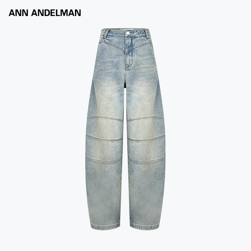 ANN ANDELMAN 秋冬牛仔裤女弯刀裤新款百搭宽松水洗气球裤,女装/女士精品,牛仔裤,淘宝优惠券,粉丝福利购,淘宝优惠卷