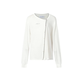 银色串珠饰边不对称天丝醋酸针织开衫 JAC FLEURANT2026春夏新品