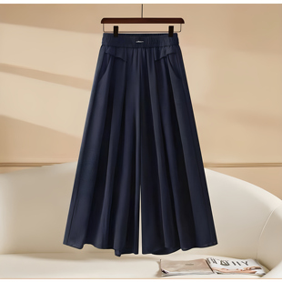 裙八分垂感裤 新款 高腰宽松休闲显瘦裤 薄款 小个子冰丝裙裤 女夏季