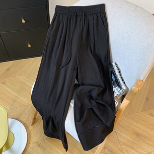 女夏季 凉凉裤 薄款 子潮 阔腿裤 跑步百搭显瘦宽松裤 新款 休闲运动时尚