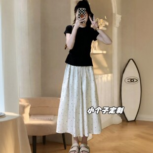 150小个子穿搭巨好看波点半身裙套装女2026夏季新款绝美两件套145