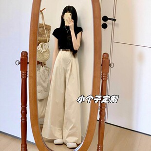 绝美两件套145 女春夏2026新款 150小个子穿搭巨好看气质阔腿裤 套装