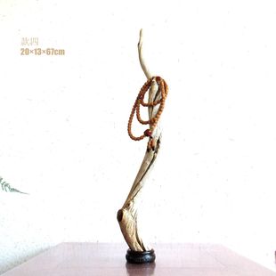 千年胡杨风化枯木根艺整体随形摆件自然禅意创意家居软装饰品搭配