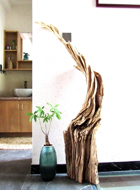 千年胡杨风化老木原木随形根艺摆件自然禅意艺术创意家居收藏饰品