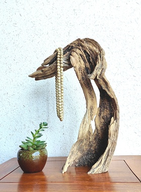 千年胡杨风化老木原木随形根艺摆件自然禅意艺术创意家居收藏饰品
