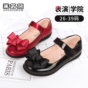女童黑色皮鞋公主软底儿童小女孩学生演出2025新款春秋季宝宝单鞋
