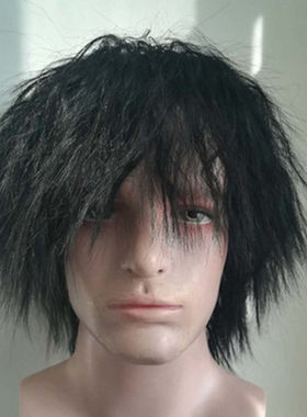 搞怪乞丐假发短卷发黑色