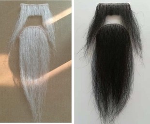 李白胡子道具诗人 古装 戏剧粘胡 白色长胡须舞台表演老爷爷假胡子