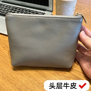 牛皮化妆包旅行包随身便携手拿包洗漱包大容量外出化妆品收纳包