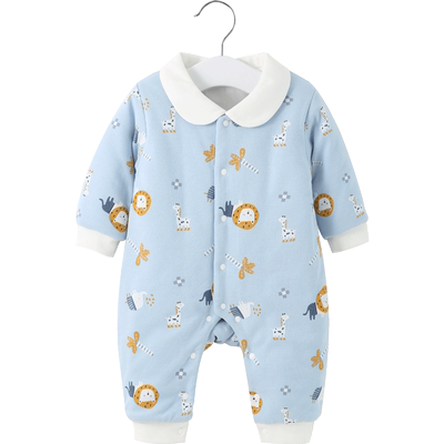 婴儿保暖连体衣加厚0-宝宝抱衣装