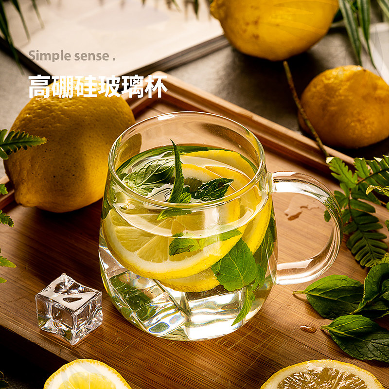 高颜值玻璃杯女ins带把防烫办公室水杯家用牛奶杯饮料杯小众茶杯,餐饮具,玻璃杯,淘宝优惠券,粉丝福利购,淘宝优惠卷