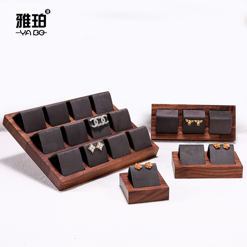 实木耳钉展示盘耳环耳饰展示架