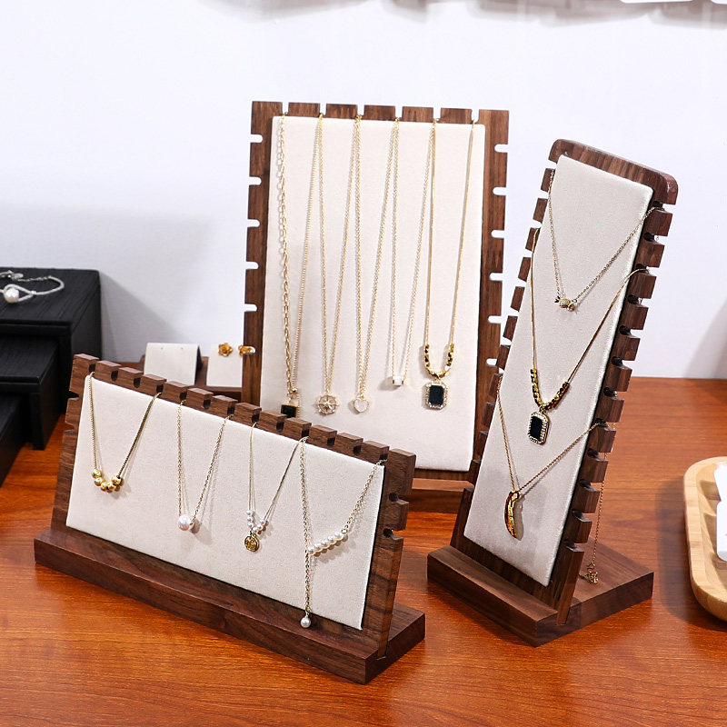 胡桃木饰品展示架项链架