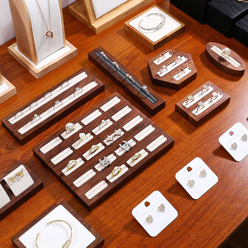 黑胡桃木戒指道具珠宝戒指陈列展示戒指拍摄摆件戒指耳钉收纳托盘,饰品/流行首饰/时尚饰品新,首饰展示架,淘宝优惠券,粉丝福利购,淘宝优惠卷
