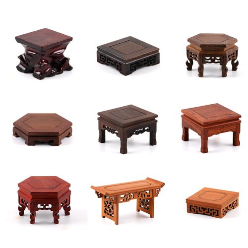 实木壶座花瓶石头花盆景佛像底座