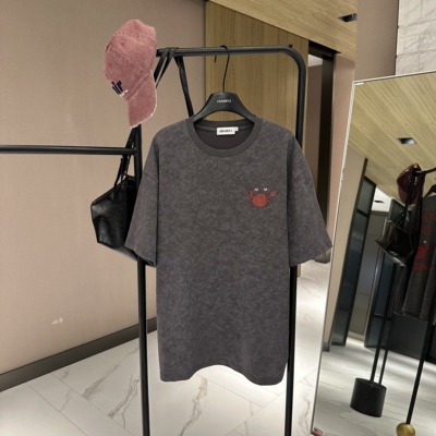 【厌世红蟹】夏季新款男女情侣宽松扎染短袖T恤CP866