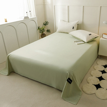纯色全棉水洗棉单件床单学生宿舍单人1.5m床双人1.8米单人床绿色