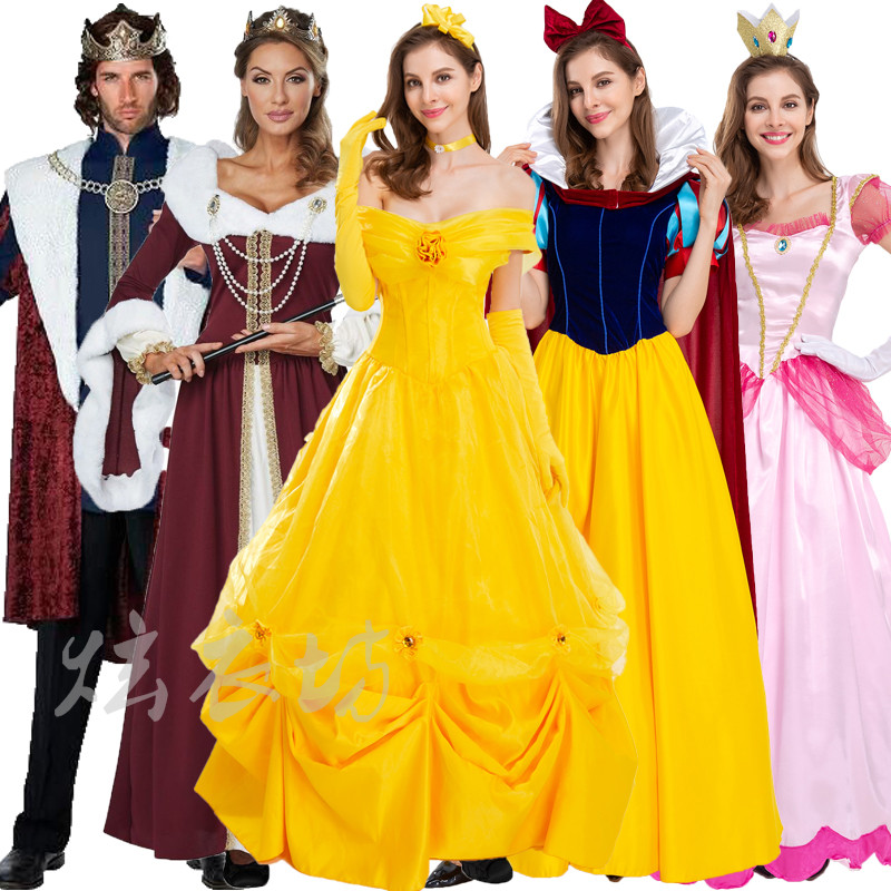 童话人物白雪公主裙子成人迪士尼王子服装国王侍卫披风女恶毒皇后