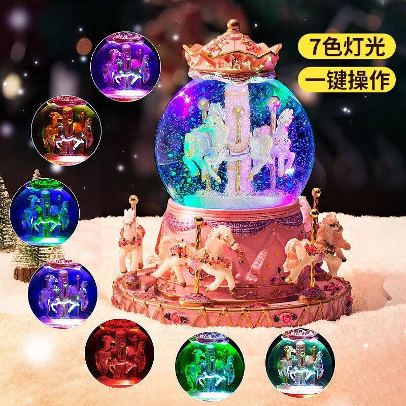 IMVE旋转木马水晶球儿童礼物音乐盒送女孩生日礼物女生玩具儿童3-使用感如何?