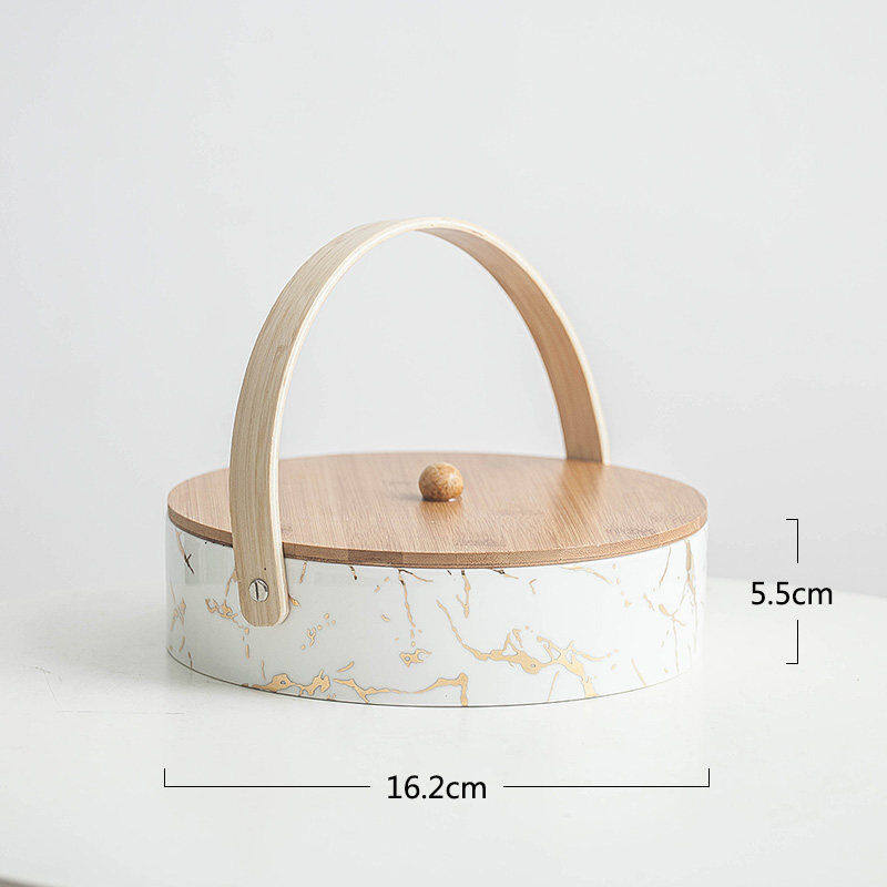 丽桑卓创意水果盘北欧风格客厅家用茶几套装陶瓷糖果盘个性干果盆