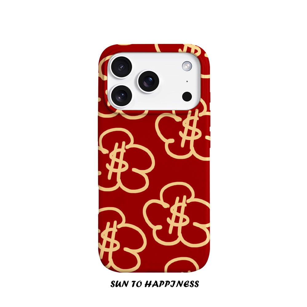 原创新年红发财花适用苹果17PROMAX菲林手机壳iphone16plus软壳15喜庆华为14好运中国风招财简约全包二合一,3C数码配件,手机保护套/壳,淘宝优惠券,粉丝福利购,淘宝优惠卷