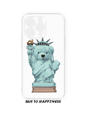 泰迪熊适用苹果16PROMAX手机壳菲林iphone15plus卡通个性全包边13mini14pro半包磨砂大孔小众ins创意抽象萌宠