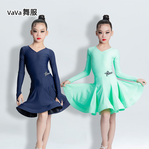 拉丁舞服女童专业规定比赛服