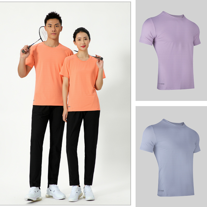 nylon Quick drying motion Short sleeved T-shirts Elastic force lovers Mesh run jacket Bodybuilding train customizedin the Sportswear/Casual Clothing , Sports T-shirt  category - from Buy2taobao.com to provide professional Taobao agent buy service