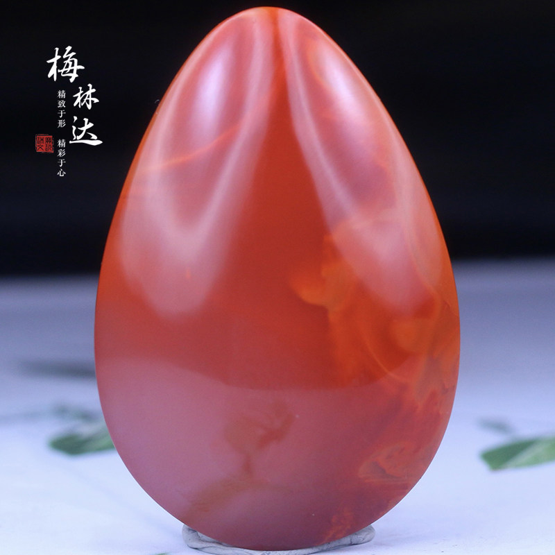 Melinda/梅林达【茗叙】天然南红玛瑙吊坠苏工精雕水滴玉石挂件女