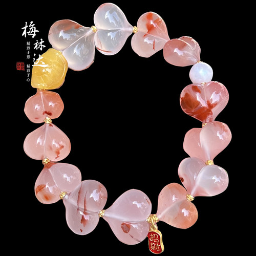 梅林达旗舰店天然南红玛瑙手串