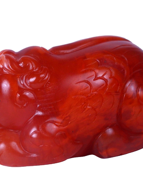 梅林达男南红玛瑙貔貅吊坠招财