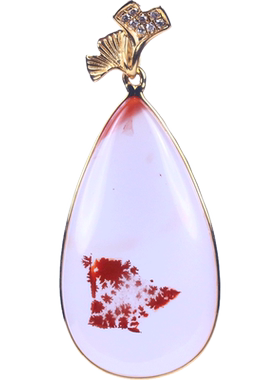 梅林达女南红玛瑙水滴吊坠