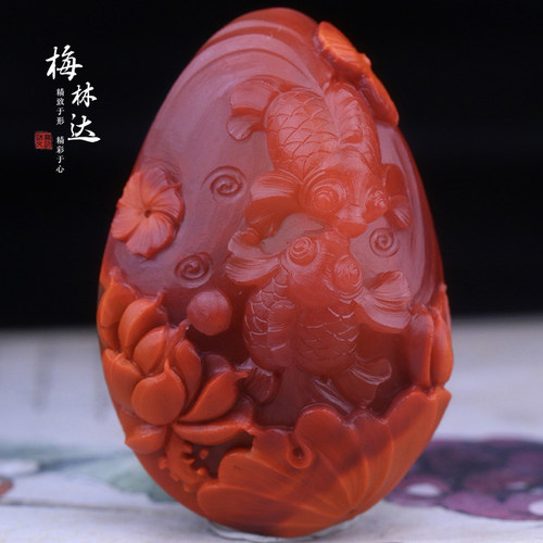 梅林达旗舰店天然南红玛瑙吊坠