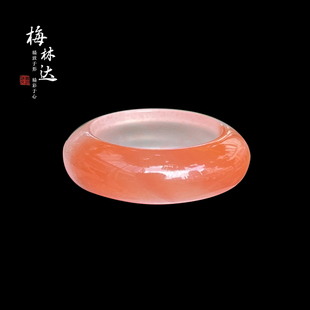 Melinda/梅林达【穆琦】天然南红玛瑙戒指冰飘俏色玉石指环女戒子