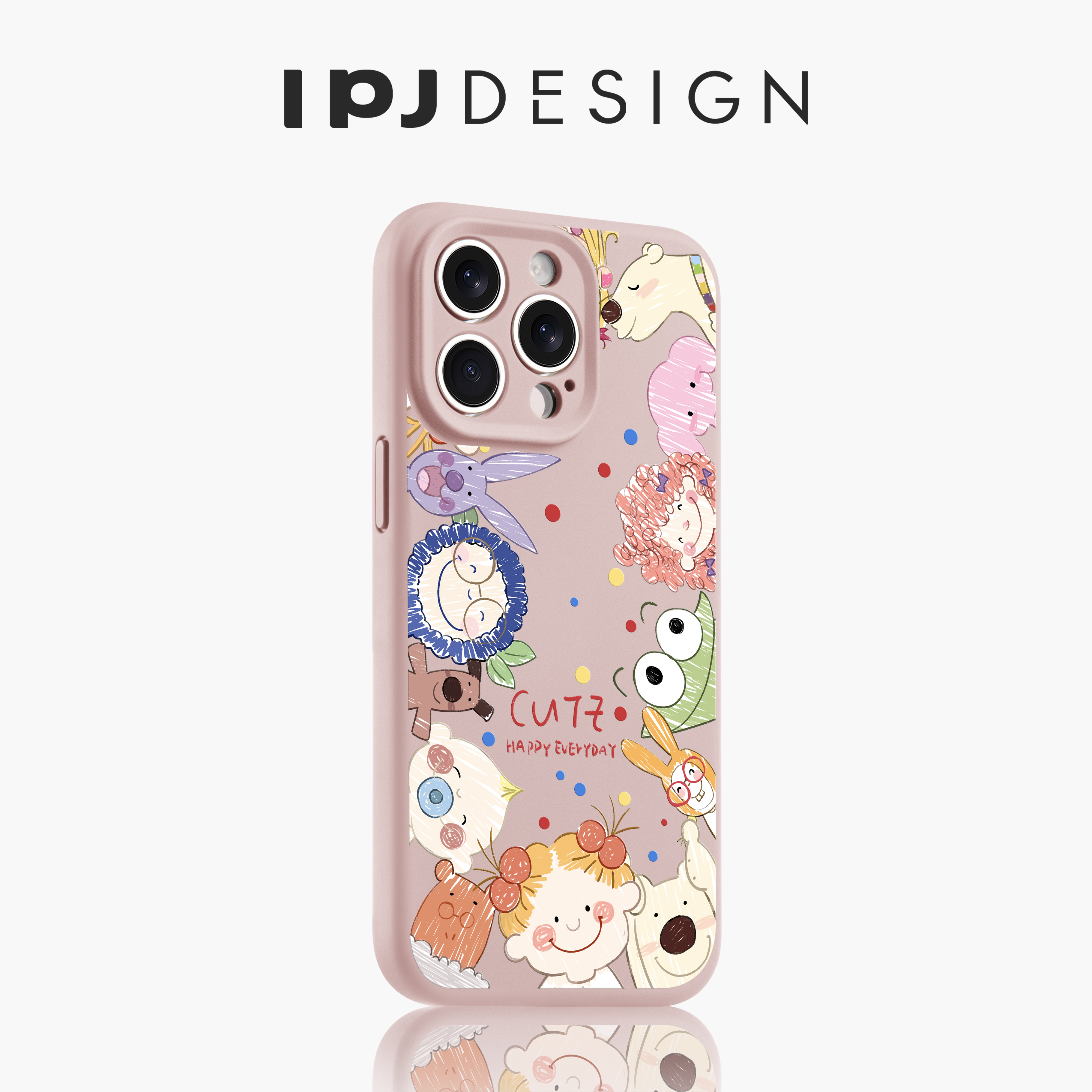 IPJ粉色可爱coco液态手机壳适用于iphone16promax苹果15PRO手机壳13卡通14套12硅胶防摔