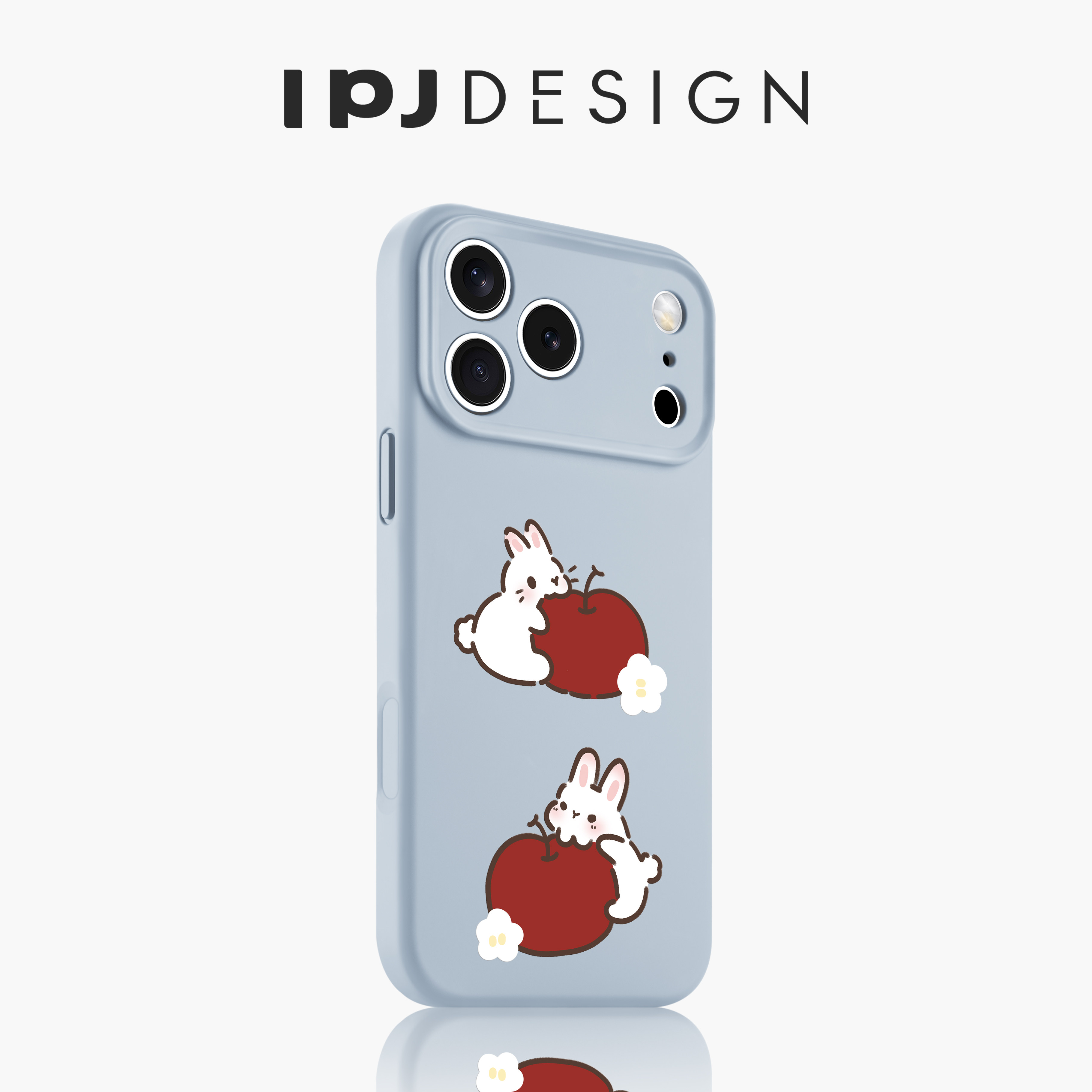 IPJ简约卡通苹果兔兔17适用于iphone16promax苹果