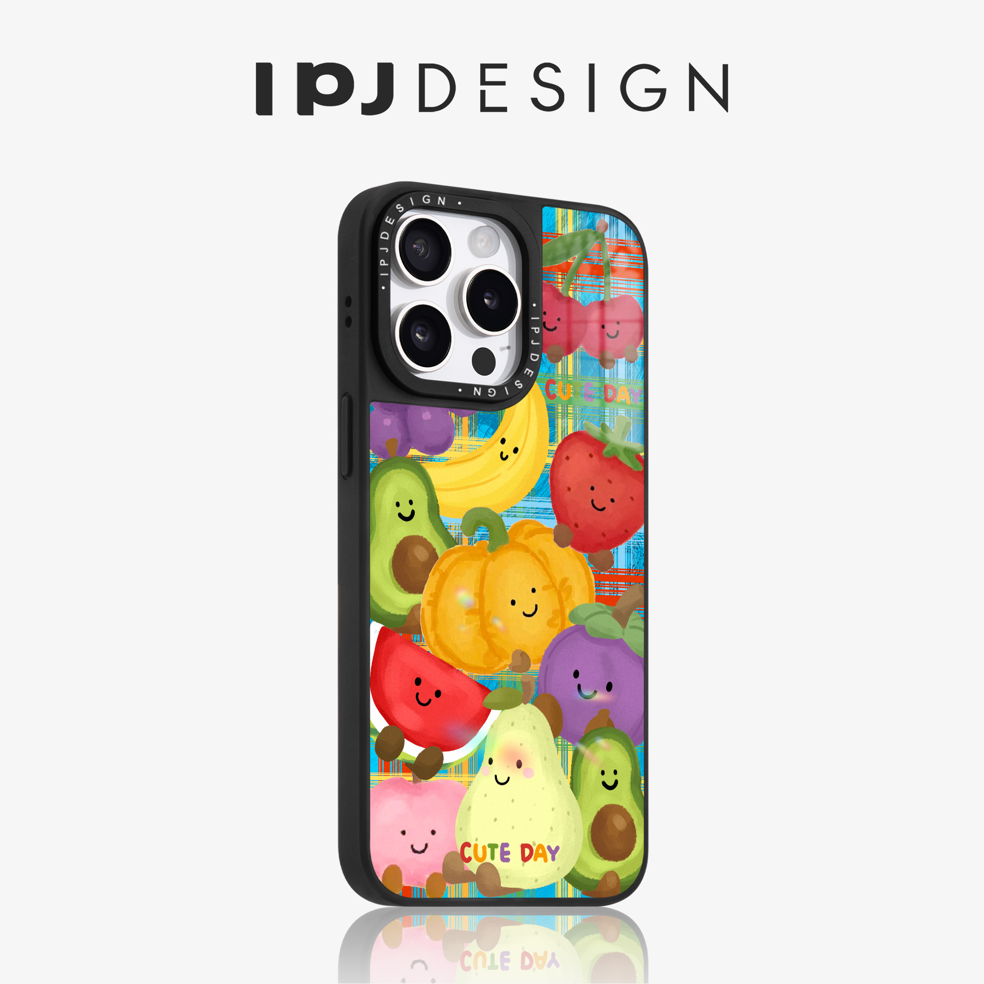 IPJ个性彩色蔬果冰川纹磁吸壳17适用于iphone16promax苹果15PRO手机壳13可爱14套12卡通防摔