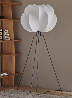 设计师款北欧白色蚕丝创意客厅角落落地灯书房卧室样板房别墅灯具