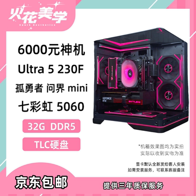 6000元定制主机 Ultra 5 230F+5060 DIY游戏电脑主机整机