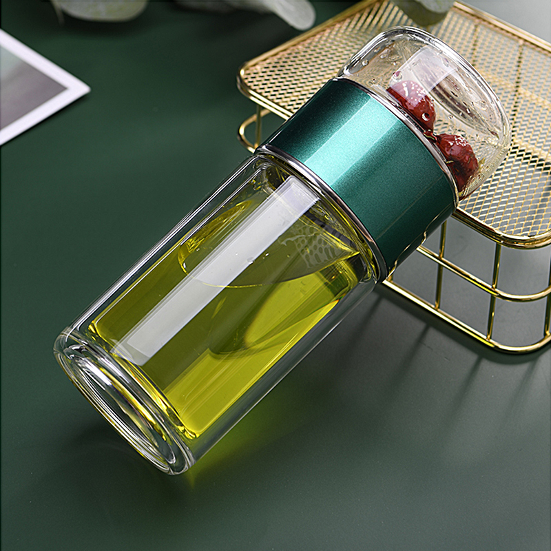 玻璃杯加厚创意便携女学生可爱水杯过滤泡茶杯子茶水分离刻字定制